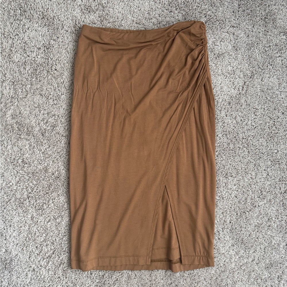 Sozy Brown Midi Skirt